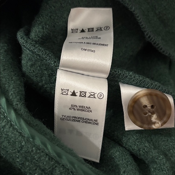 Joie Wool Blend Shirt Jacket Green Button Front Size 1X NWT - Picture 7 of 10